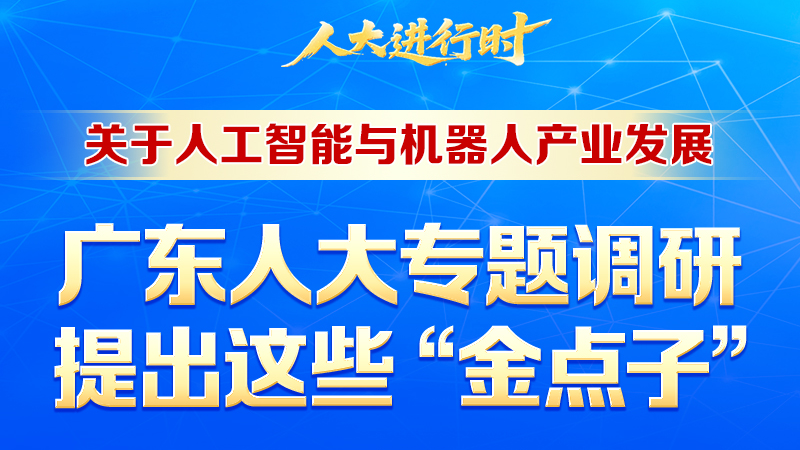 一圖讀懂｜關(guān)于人工智能與機(jī)器人產(chǎn)業(yè)發(fā)展，廣東人大專題調(diào)研提出這些“金點(diǎn)子”