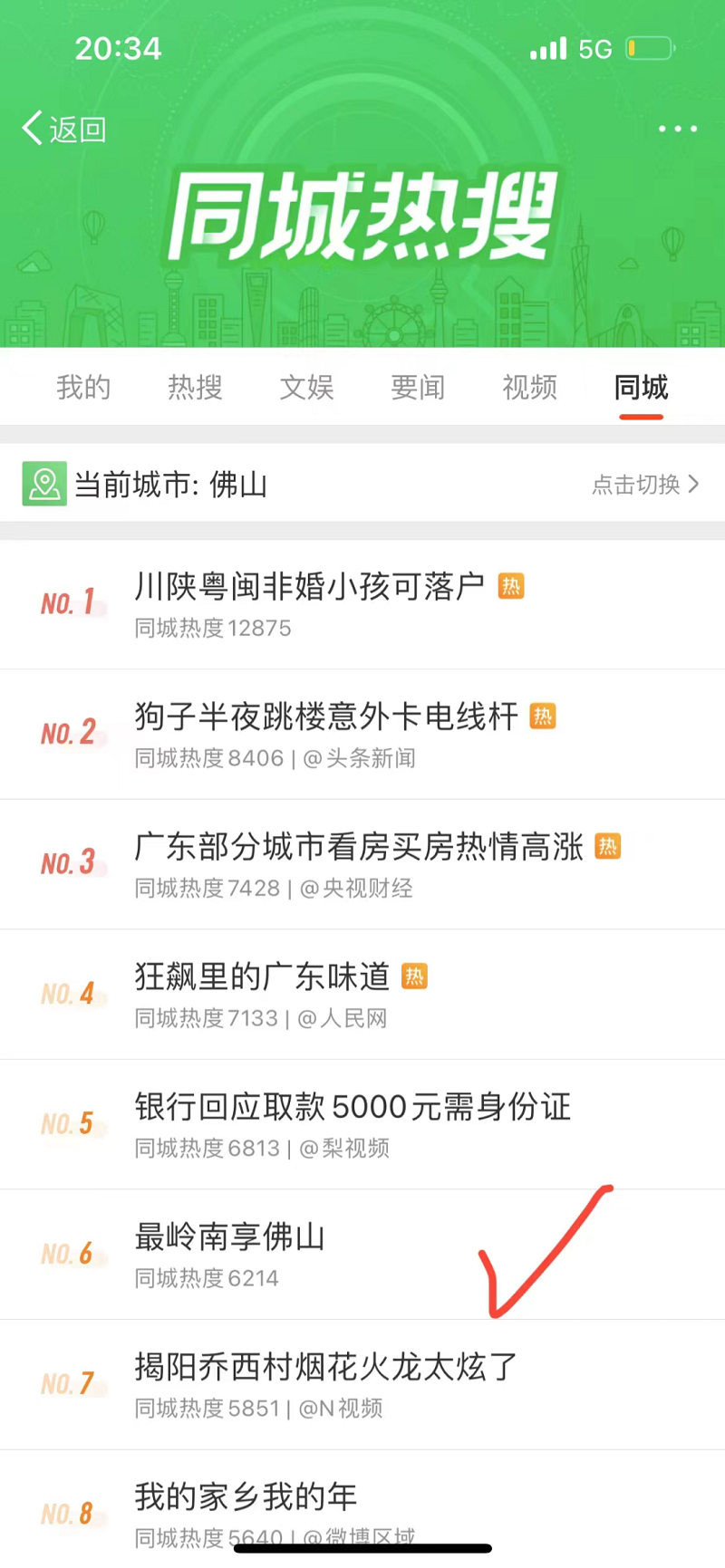 #最嶺南享佛山#話題在微博平臺的閱讀量及同城熱榜截圖