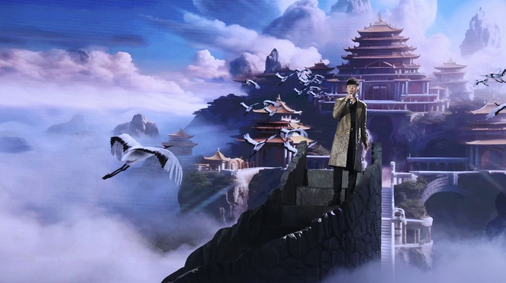 全球華語(yǔ)IP盛典現(xiàn)場(chǎng)的“中國(guó)風(fēng)”表演。（受訪方供圖）